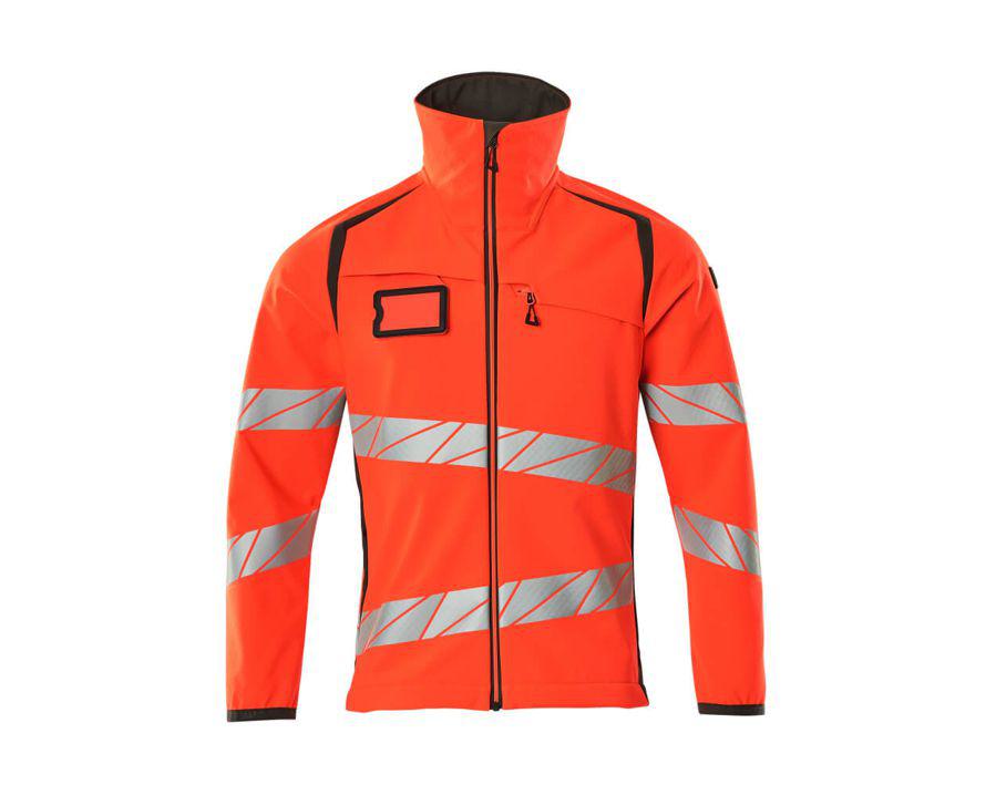 Soft Shell Jacke ACCELERATE SAFE hi-vis rot/dunkelanthrazit