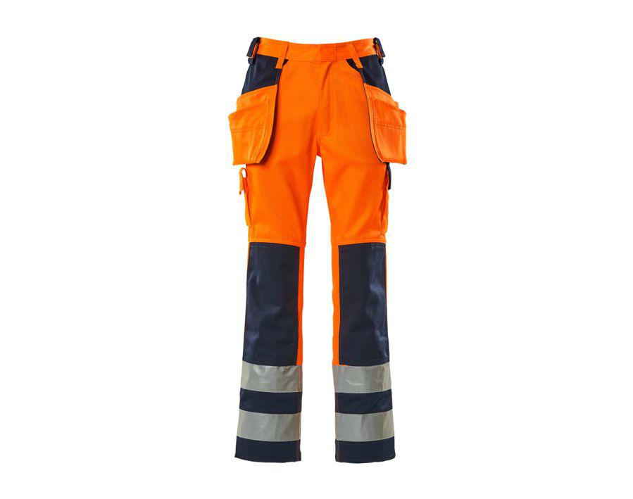 Hose mit Hängetaschen SAFE COMPETE hi-vis orange/marine
