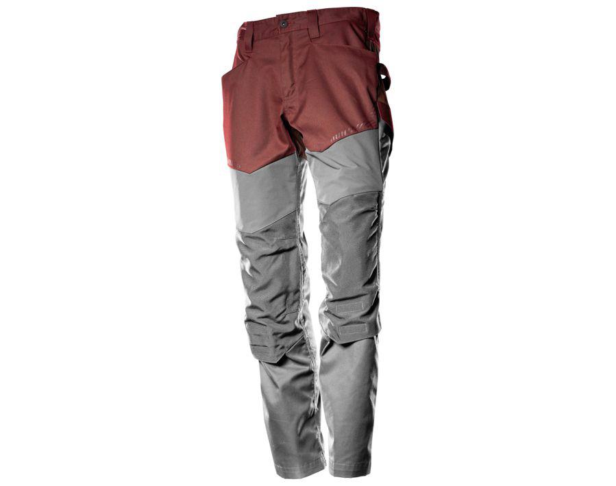 Hose mit Knietaschen CUSTOMIZED herbstrot/anthrazitgrau