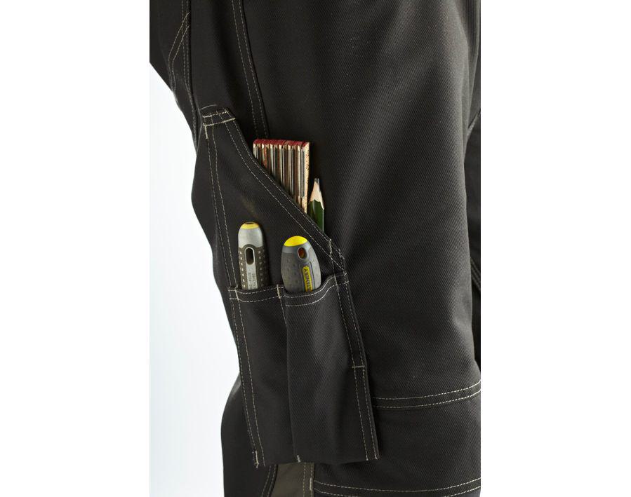 Hose mit Knietaschen UNIQUE dunkelanthrazit/schwarz