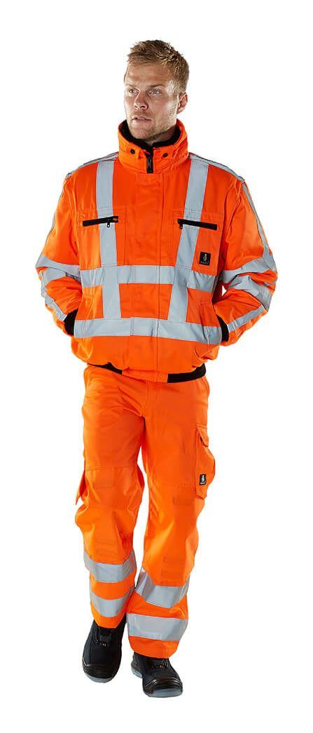 Hose mit Knietaschen SAFE LIGHT hi-vis orange