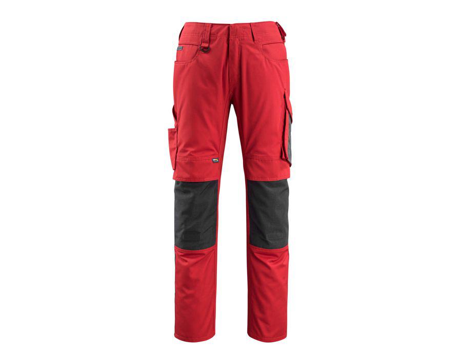 Hose mit Knietaschen UNIQUE rot/schwarz