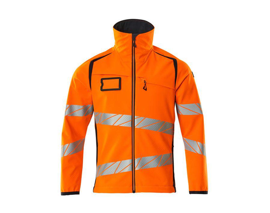 Soft Shell Jacke ACCELERATE SAFE hi-vis orange/schwarzblau