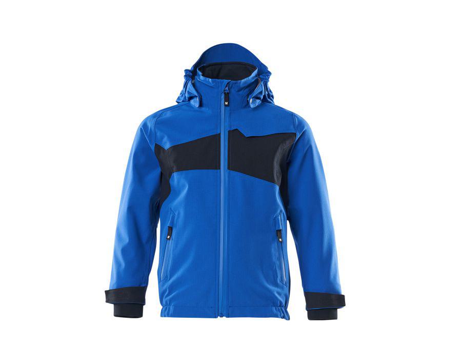 Hard Shell Jacke für Kinder ACCELERATE azurblau/schwarzblau