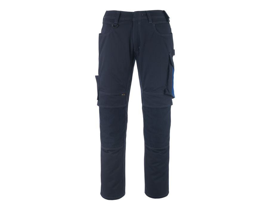Hose mit Knietaschen UNIQUE schwarzblau/kornblau