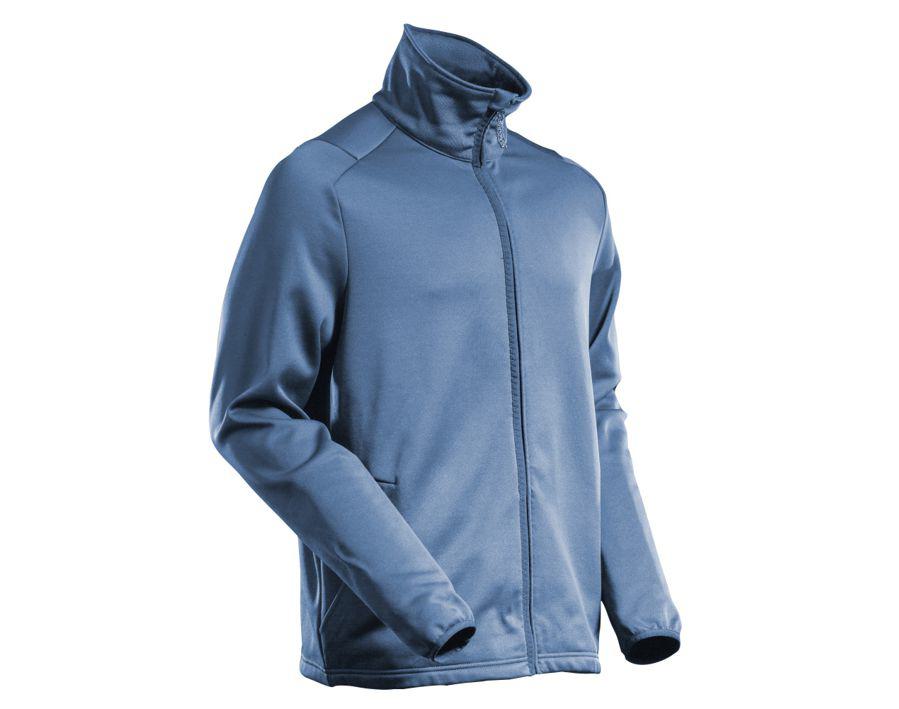 Fleecepullover mit Reißverschluss CUSTOMIZED steinblau