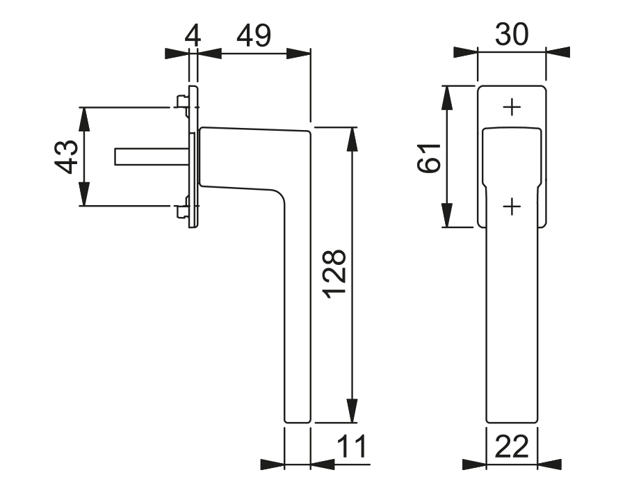 DK-Fenstergriff Serie Austin 0769/U959
