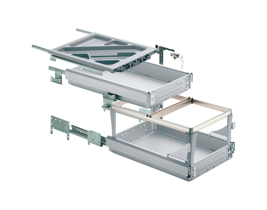 Container-Set mit Teil- und Überauszügen
