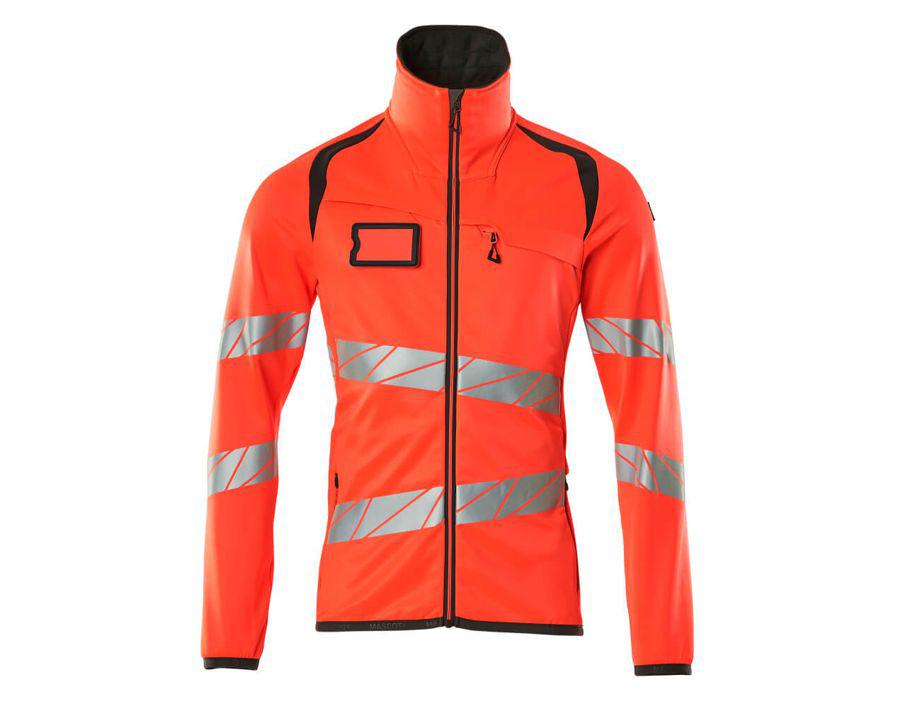 Fleecepullover mit Reißverschluss ACCELERATE SAFE hi-vis rot/dunkelanthrazit
