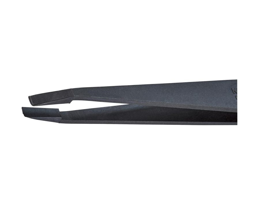 ESD-Kunststoff-Pinzette mit trapezförmiger Spitze 3,3 mm