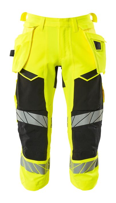 Dreiviertel-Hose mit Hängetaschen ACCELERATE SAFE hi-vis gelb/schwarz