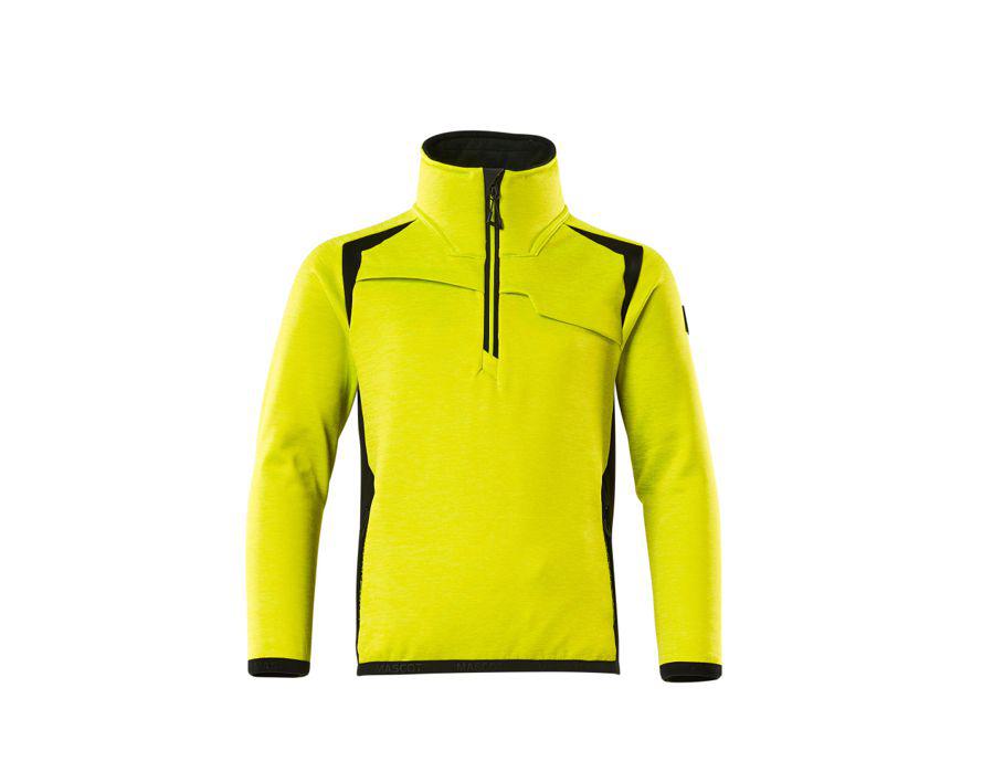 Fleecepullover für Kinder ACCELERATE SAFE hi-vis gelb/schwarz