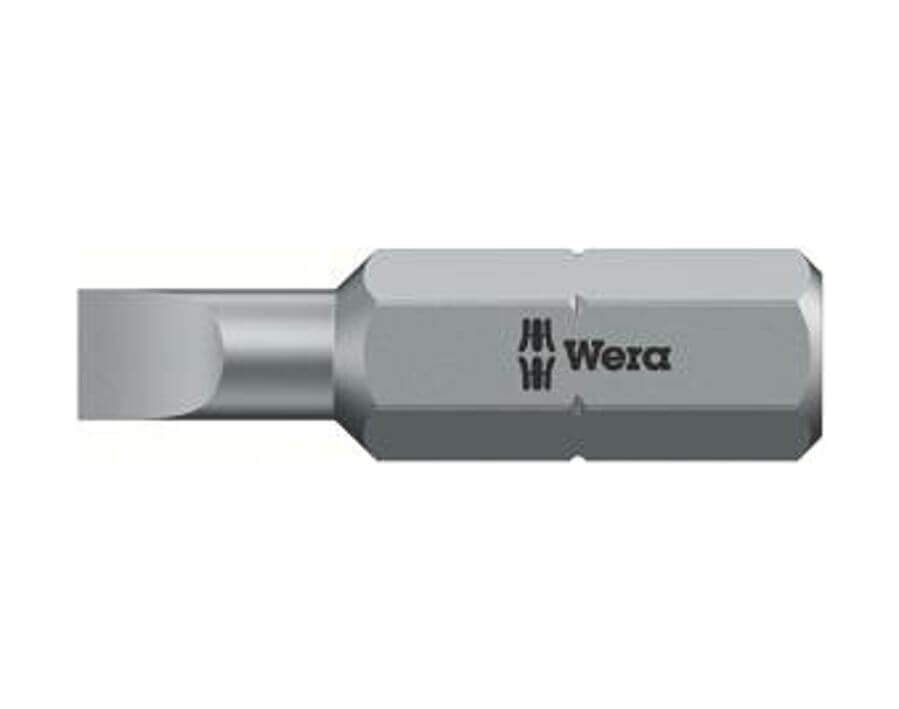 Bit für Schlitzschrauben 1/4", nach DIN 3126 C 6,3, zähhart