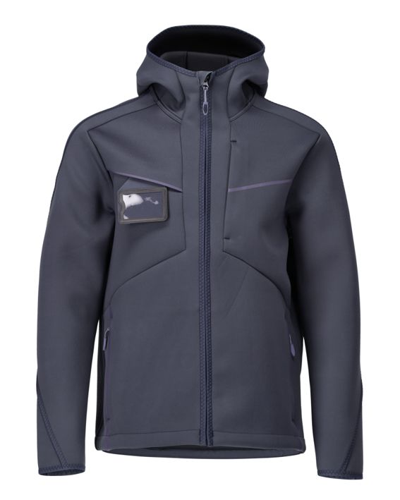 Soft Shell Jacke mit Kapuze CUSTOMIZED schwarzblau