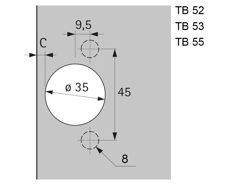 110°-Scharnier Sensys 8645