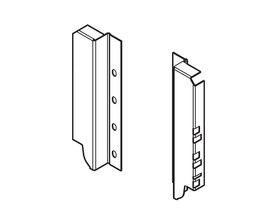 Rückwand- und Relinghalter links/rechts TANDEMBOX antaro