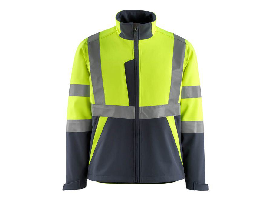Soft Shell Jacke SAFE LIGHT hi-vis gelb/schwarzblau