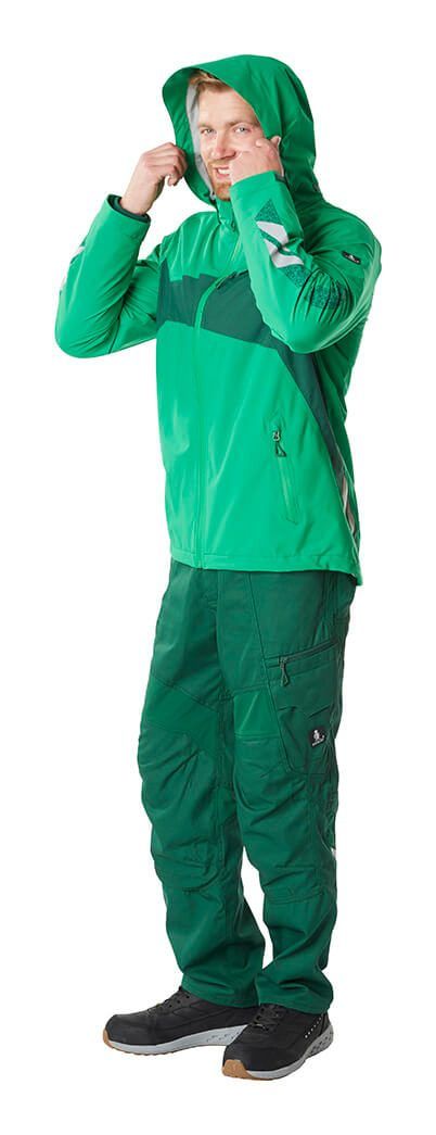 Hard Shell Jacke ACCELERATE azurblau/schwarzblau