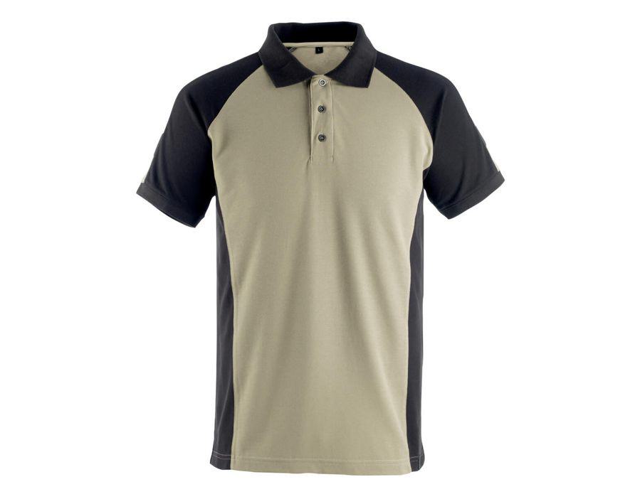 Polo-Shirt UNIQUE hellkhaki/schwarz