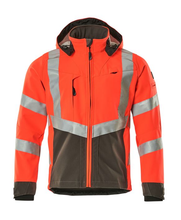 Soft Shell Jacke SAFE SUPREME hi-vis rot/dunkelanthrazit