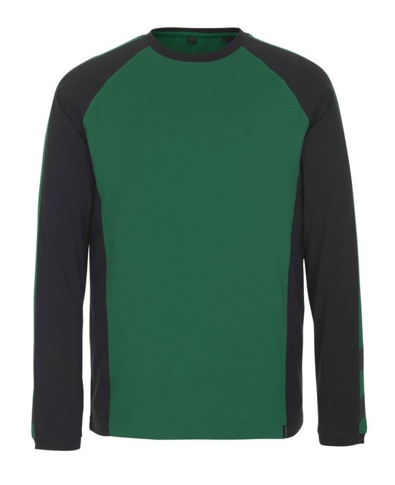 T-Shirt, Langarm UNIQUE grün/schwarz