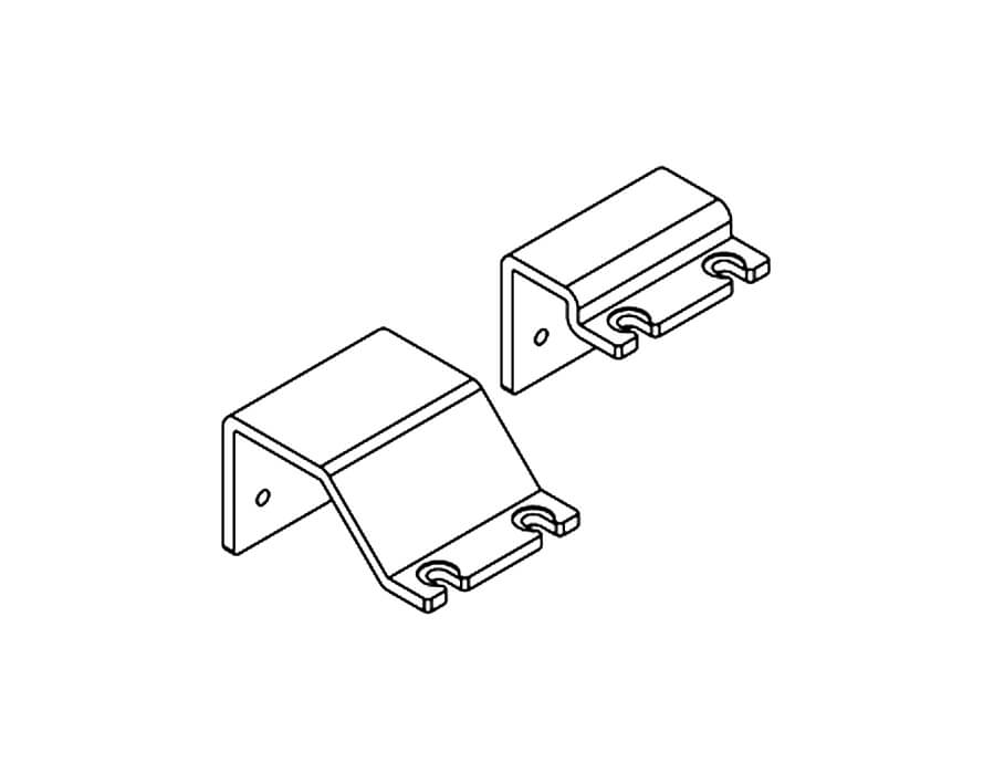 Adapter-Garnitur für Dämpfung Hawa Combino außen am Schrank