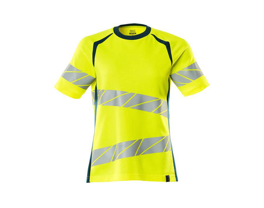 T-Shirt ACCELERATE SAFE hi-vis gelb/dunkelpetroleum