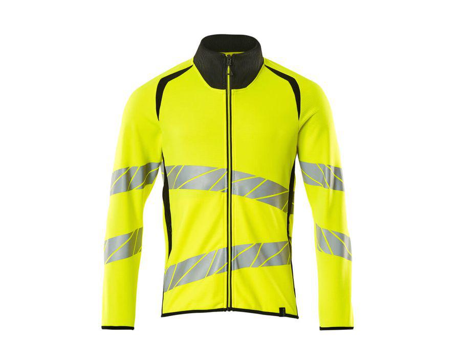 Sweatshirt mit Reißverschluss ACCELERATE SAFE hi-vis gelb/schwarz