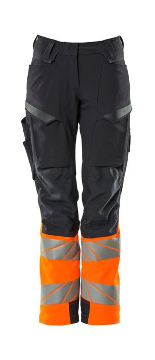 Hose mit Knietaschen ACCELERATE SAFE schwarzblau/hi-vis orange