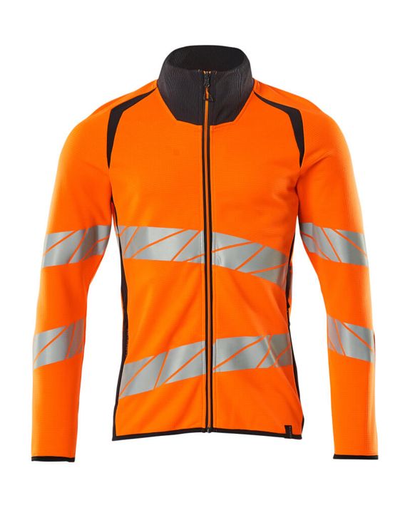 Sweatshirt mit Reißverschluss ACCELERATE SAFE hi-vis orange/schwarzblau