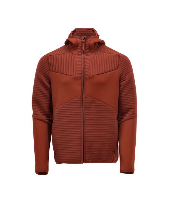 Fleece Kapuzensweatshirt mit Reißverschluss CUSTOMIZED Herbstrot