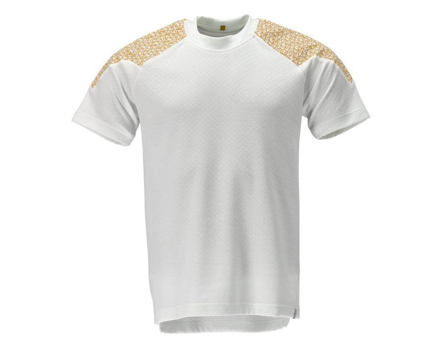 T-Shirt, Kurzarm FOOD & CARE weiss/currygelb