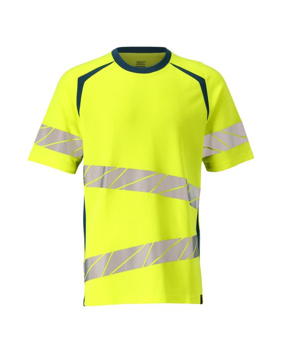 T-Shirt ACCELERATE SAFE hi-vis gelb/dunkelpetroleum