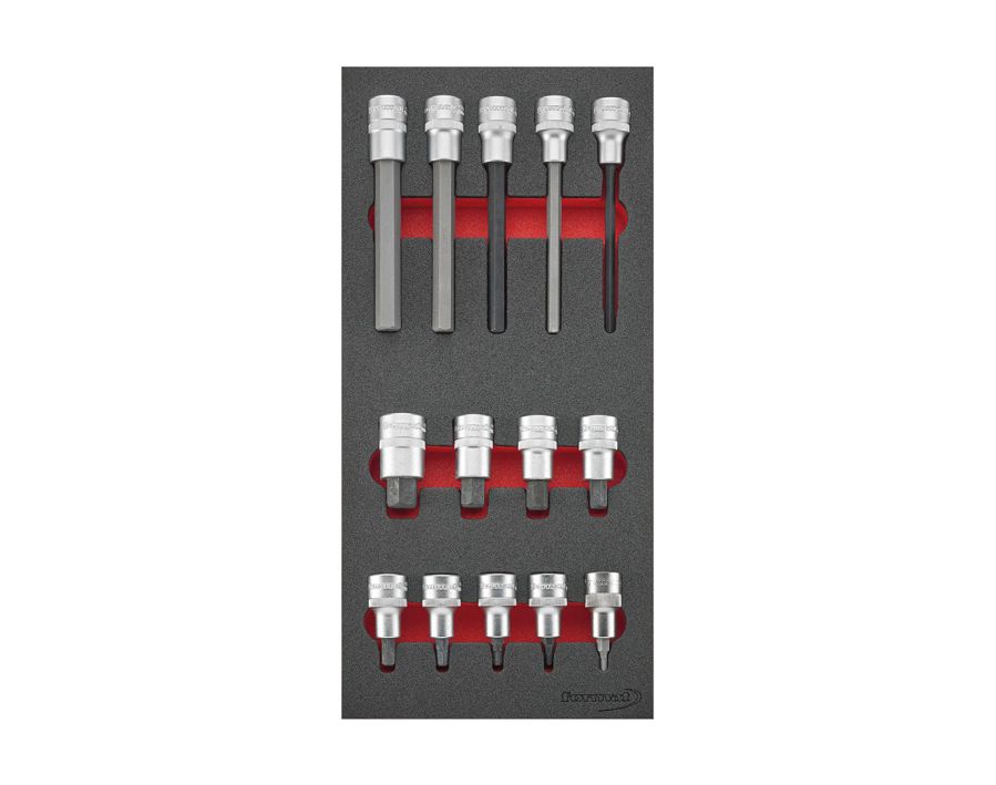 Werkzeugmodul Schraubendreher-Einsatz 1/2" Innensechskant, 14-teilig, Modul 1/3