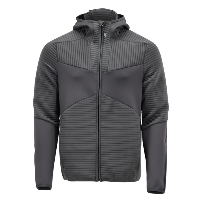 Fleece Kapuzensweatshirt mit Reißverschluss CUSTOMIZED Anthrazitgrau