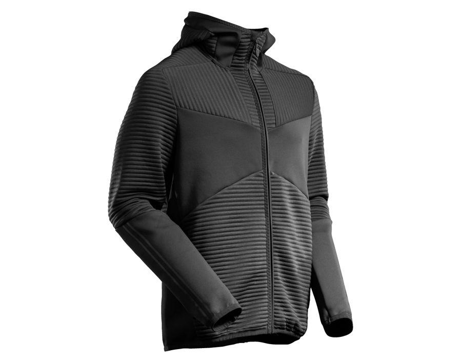 Fleece Kapuzensweatshirt mit Reißverschluss CUSTOMIZED schwarz