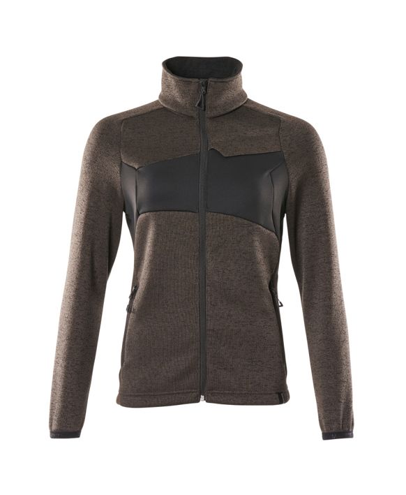 Strickpullover mit Reißverschluss ACCELERATE dunkelanthrazit/schwarz