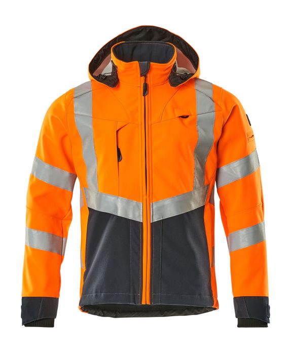 Soft Shell Jacke SAFE SUPREME hi-vis orange/schwarzblau