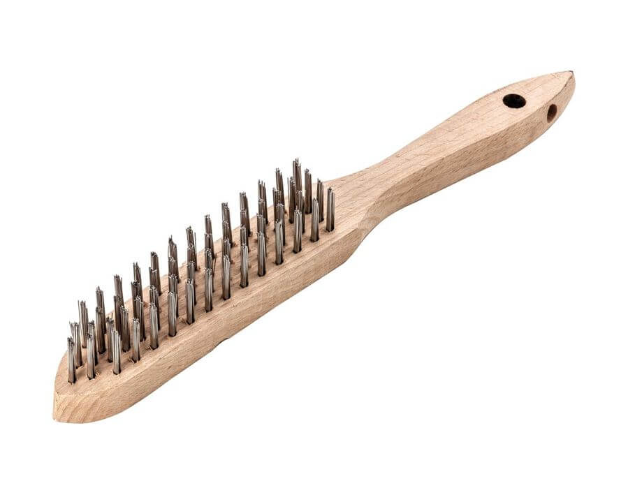 Drahthandbürste, rostfreier Stahldraht V4A, glatt