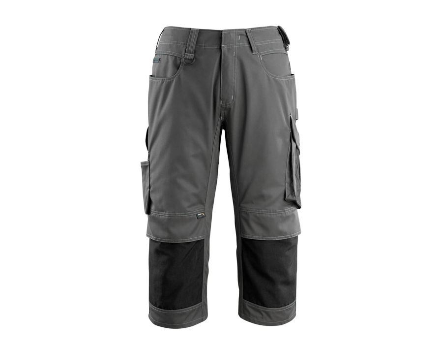 Dreiviertel-Hose mit Knietaschen UNIQUE dunkelanthrazit/schwarz