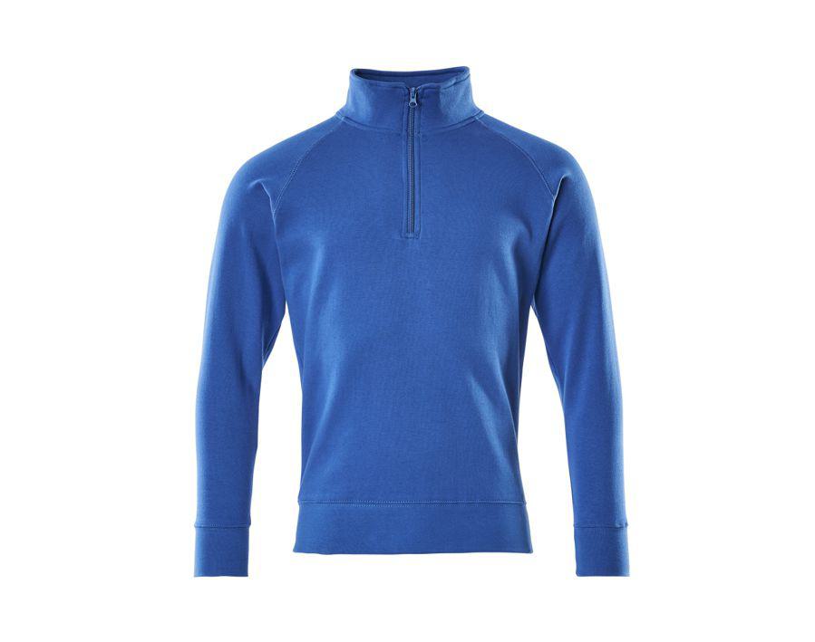 Sweatshirt mit kurzem Reißverschluss CROSSOVER azurblau