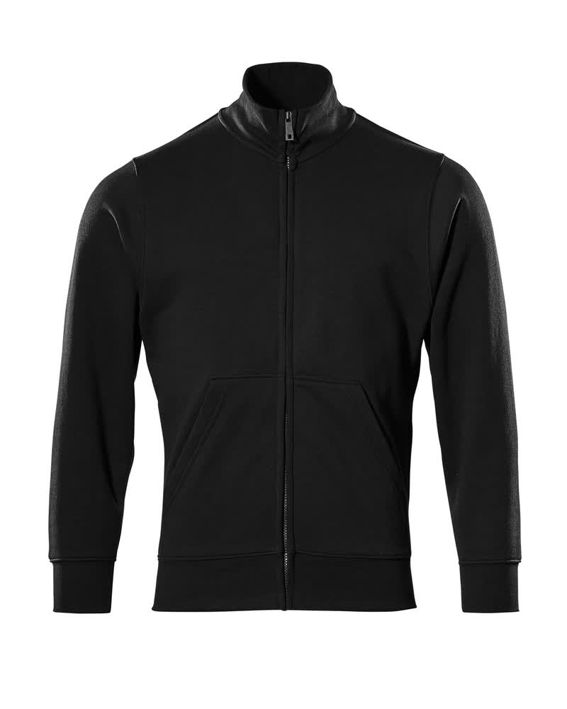 Sweatshirt mit Reißverschluss CROSSOVER vollschwarz
