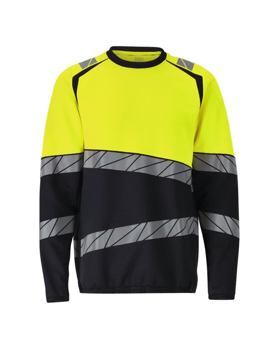 Sweatshirt ACCELERATE SAFE schwarzblau/hi-vis gelb