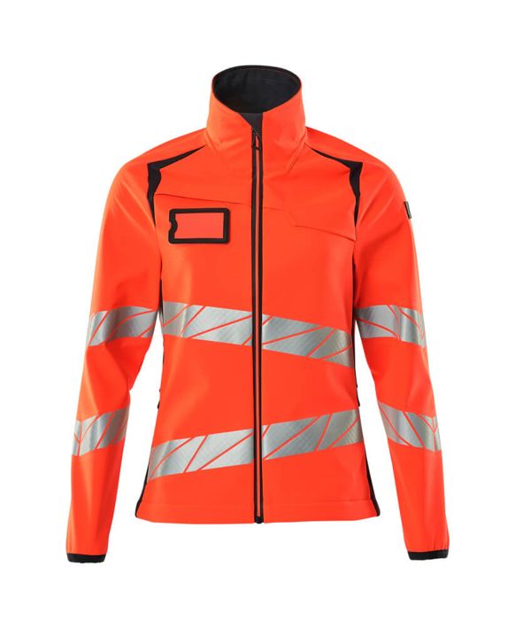 Soft Shell Jacke ACCELERATE SAFE Hi-vis rot/schwarzblau