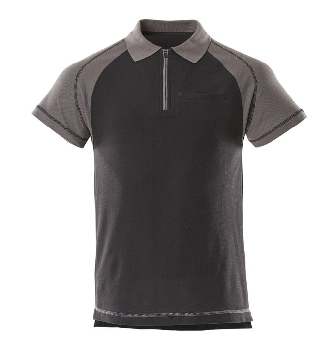 Polo-Shirt mit Brusttasche IMAGE schwarz/anthrazit