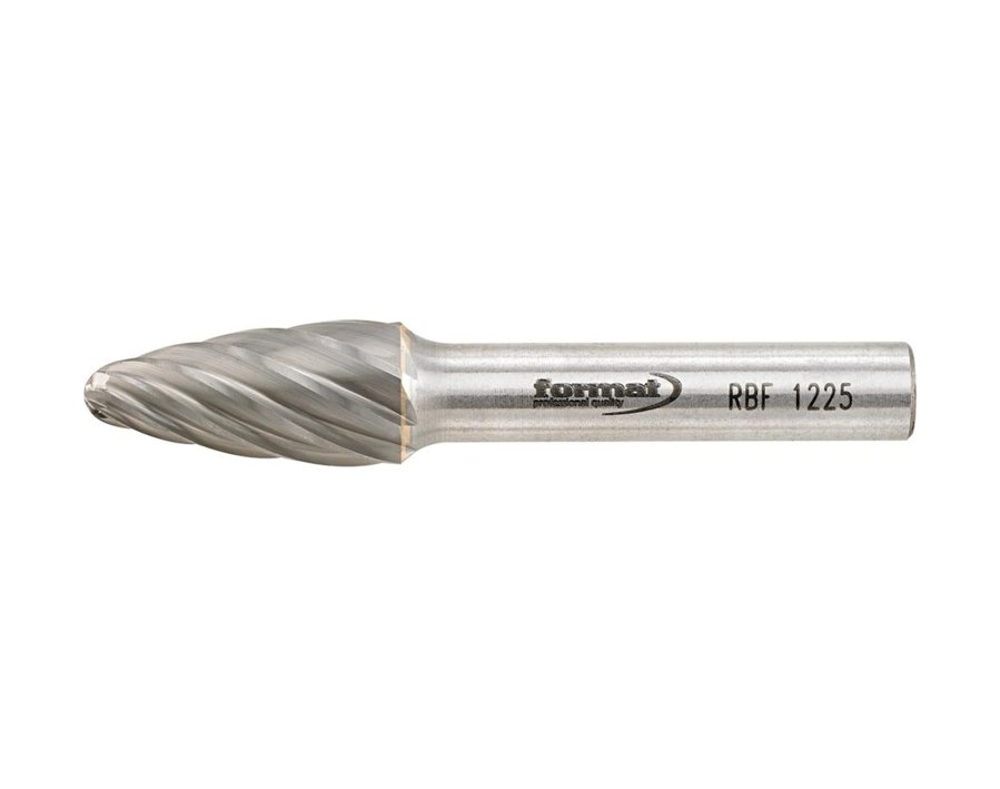 Hartmetallfrässtift (Rotorfräser) DIN 8033 – Schaft-Ø 6 mm, Rundbogenform RBF, Zahnung Alu