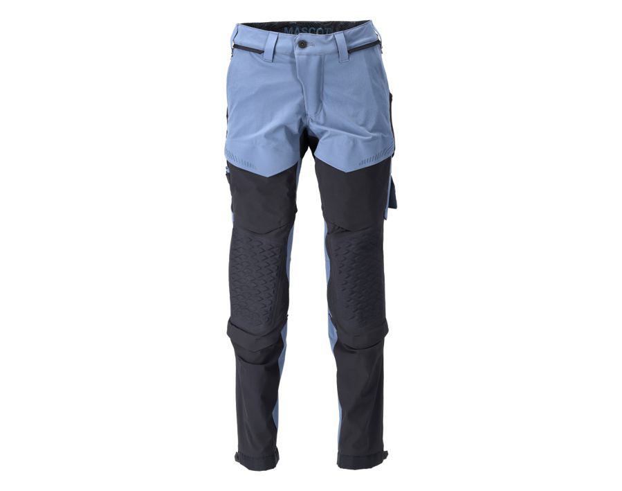 Hose mit Knietaschen CUSTOMIZED steinblau/schwarzblau