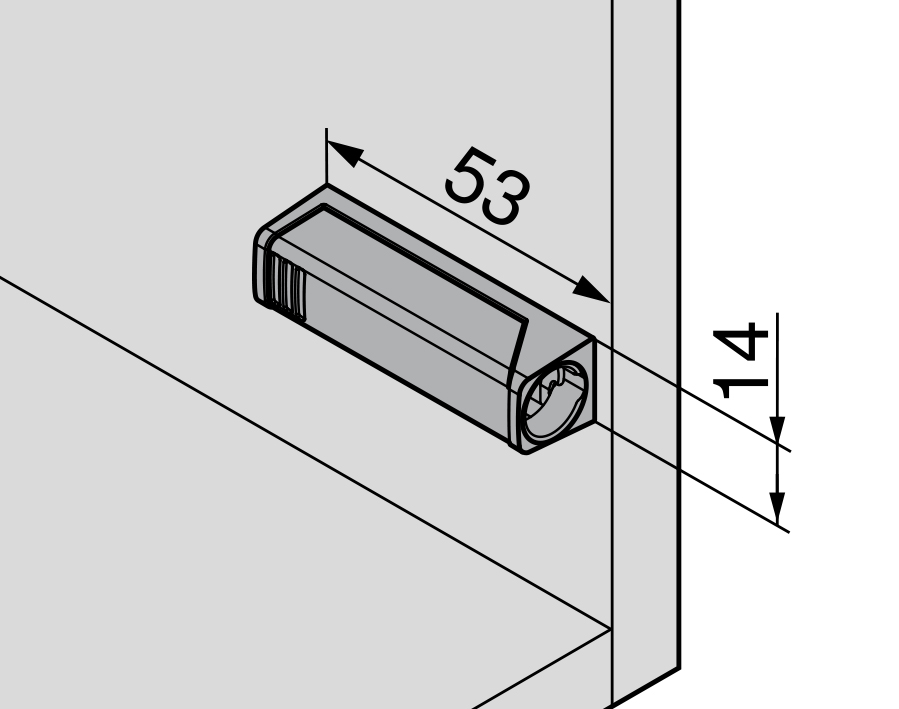 Adapterplatte gerade für TIP-ON Kurzversion