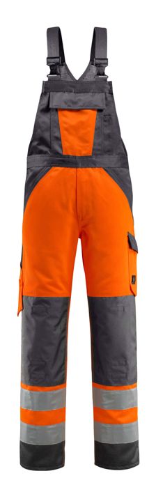 Latzhose mit Knietaschen SAFE LIGHT hi-vis orange/dunkelanthrazit