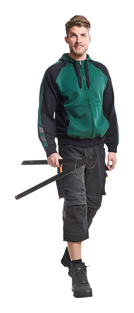 Dreiviertel-Hose mit Knietaschen UNIQUE schwarz